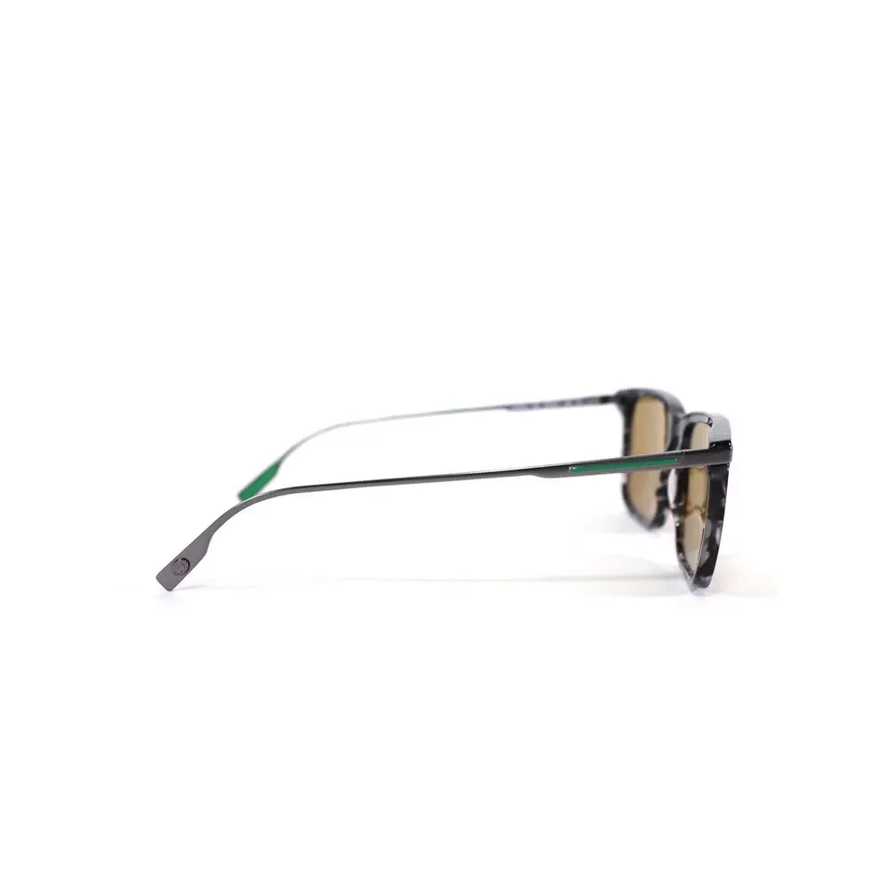 Lacoste Square Men’s Sunglasses – Grey Havana / Green-Gold – NWT